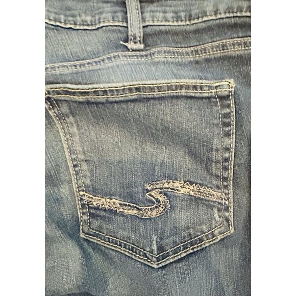 Silver Jeans Boyfriend Jeans Dark Wash Women’s W34 L29 (US 14/16) Light Fading - Picture 11 of 16